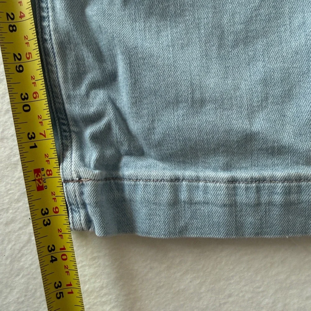 American Eagle Wide Leg Carpenter Jeans Womens 10 Light Wash Stretch Denim